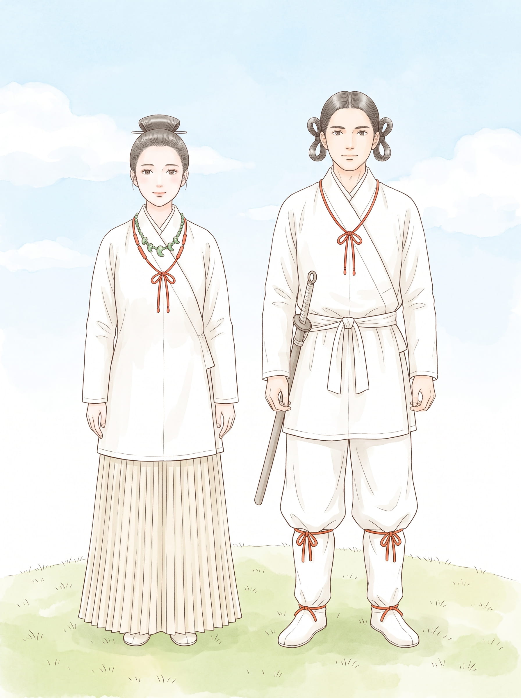 古墳時代のおしゃれな男女