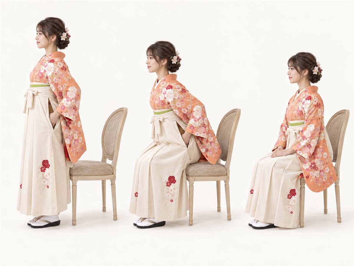 袴で美しく座る所作